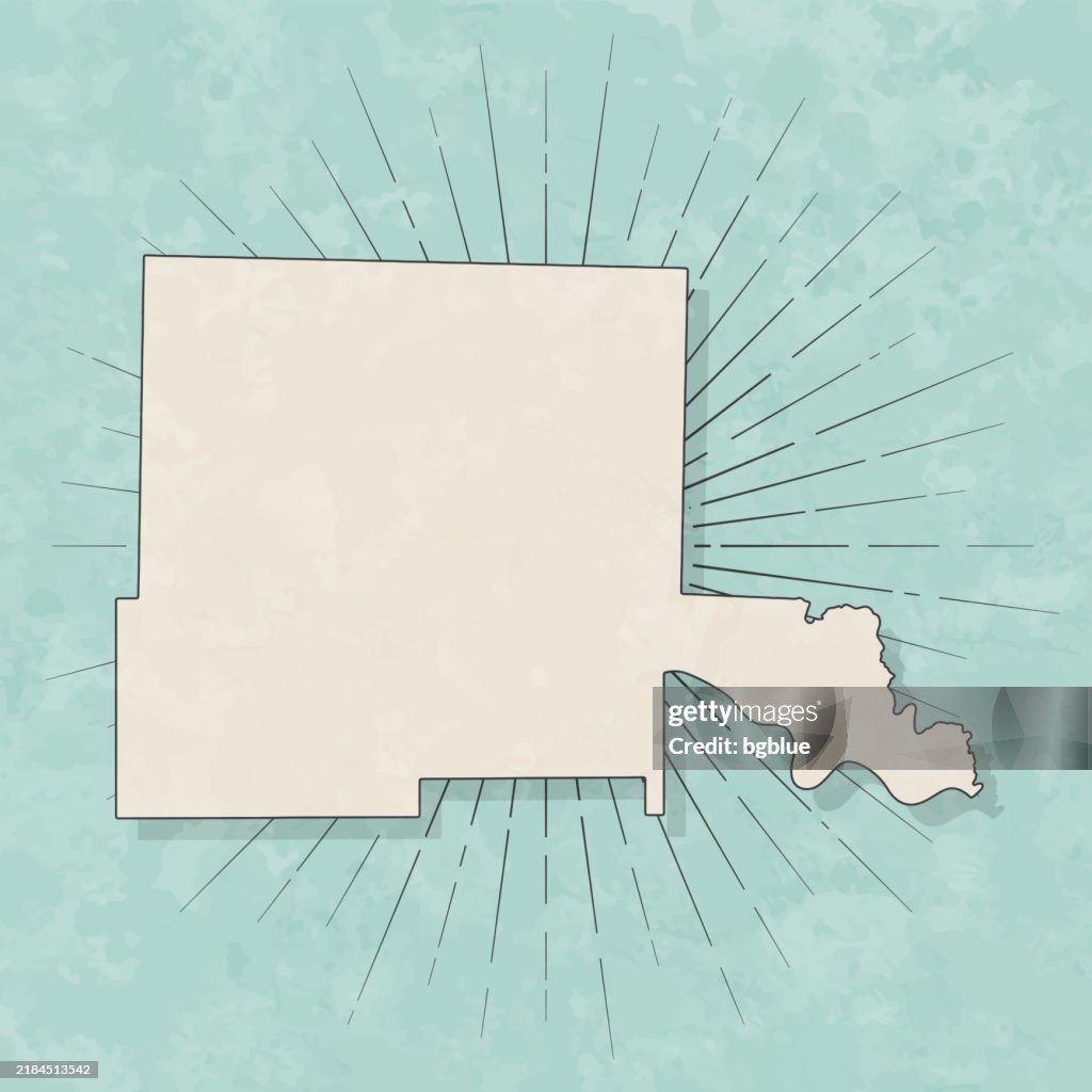 Jefferson County, Arkansas. Map in retro vintage style - Old textured paper