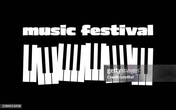 ilustrações de stock, clip art, desenhos animados e ícones de music festival concept vector illustration - música acústica
