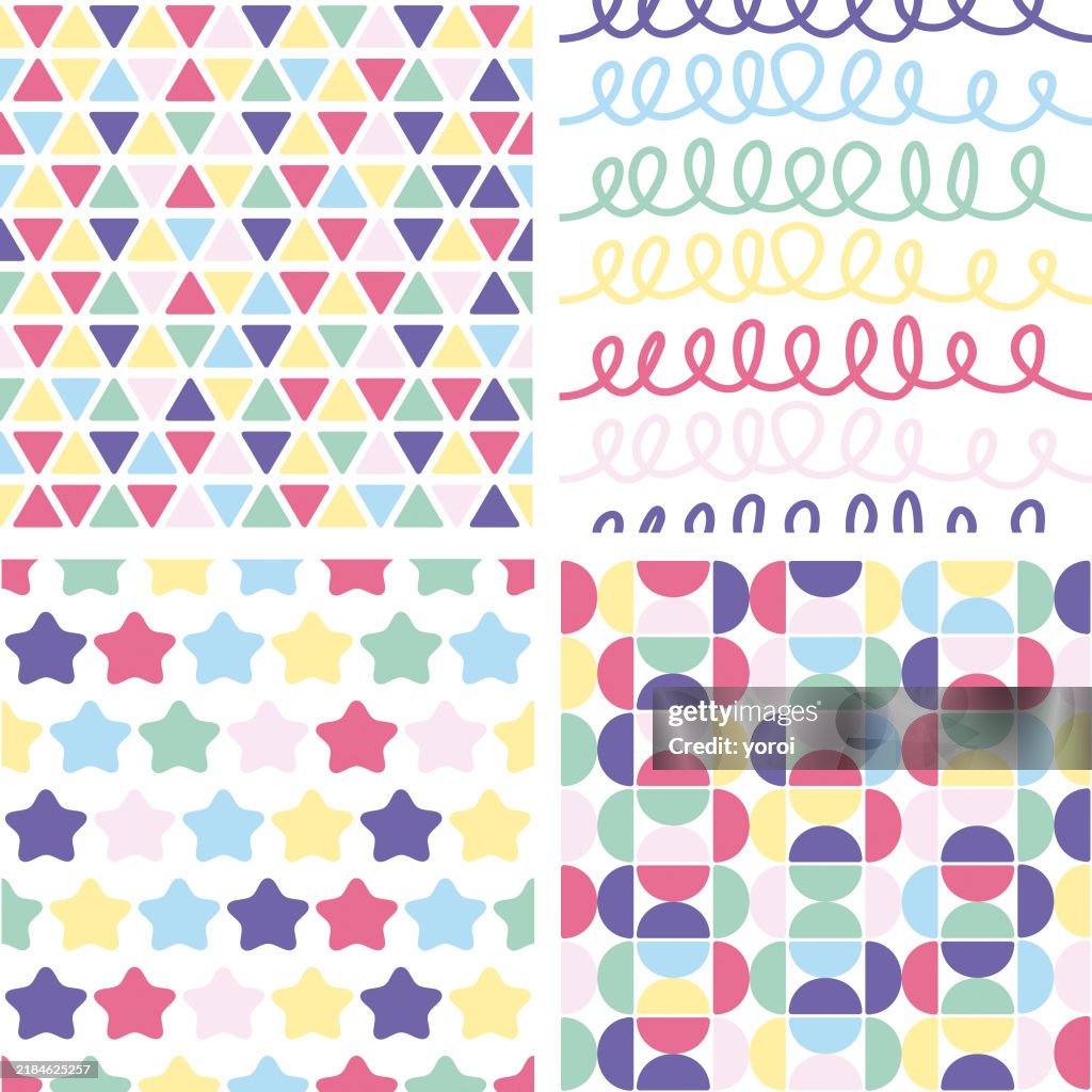 Four Patterns Seamless Four Patterns High-Res Vector Graphic - Getty Images