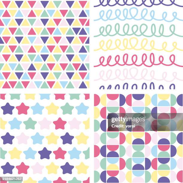 Seamless Four Patterns High-Res Vector Graphic - Getty Images
