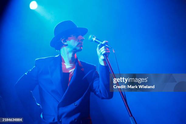Paul Smith of the British indie rock group Maximo Park performs live on stage at Technikum on November 13, 2024 in Munich, Germany.