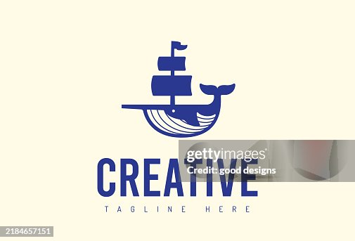 Whale Sailing Ship Logo Icon Design Vector Whale Sailing Ship Logo Icon Design Vector