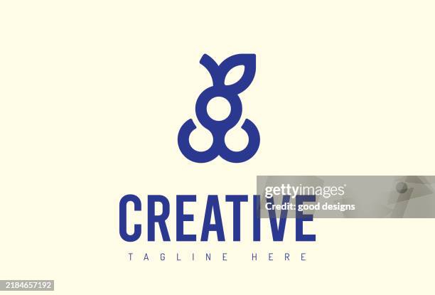 black grape moscatel logo icon design vector - grapefruit isolated stock illustrations