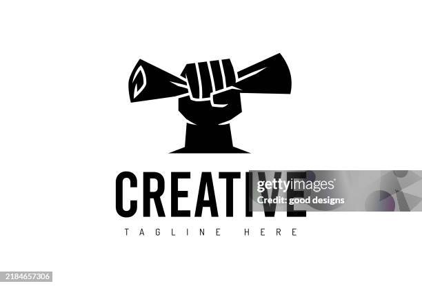 labor worker rights logo icon design vector - equality logo stock illustrations