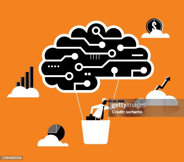 businessman - forecasting - oman stock illustrations