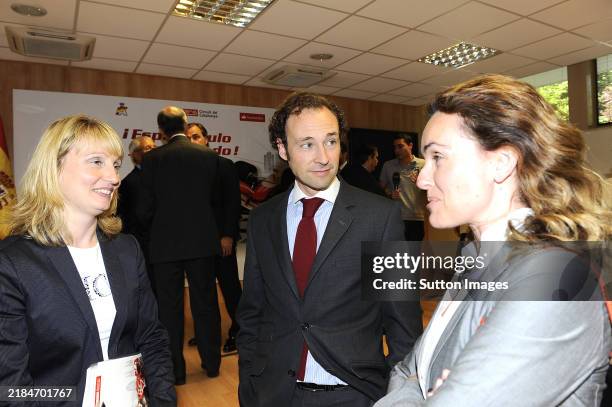 Gemma Bassa Circuit De Catalunya, Enrique Arribas Banco Santander and Maria Sanchez Del Corral Banco Santander. Spanish Grand Prix Presentation,...