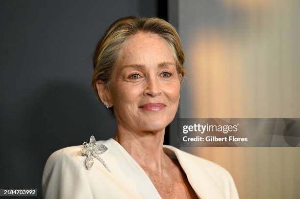 Sharon Stone at the 15th Governors Awards held at the Ray Dolby Ballroom at Ovation Hollywood on November 17, 2024 in Los Angeles, California.