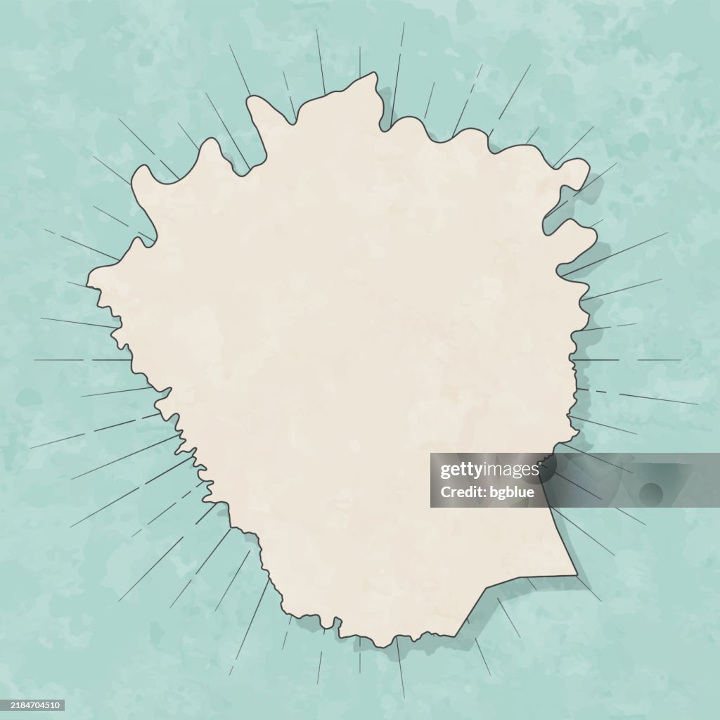 Madison County, Kentucky. Map in retro vintage style - Old textured paper