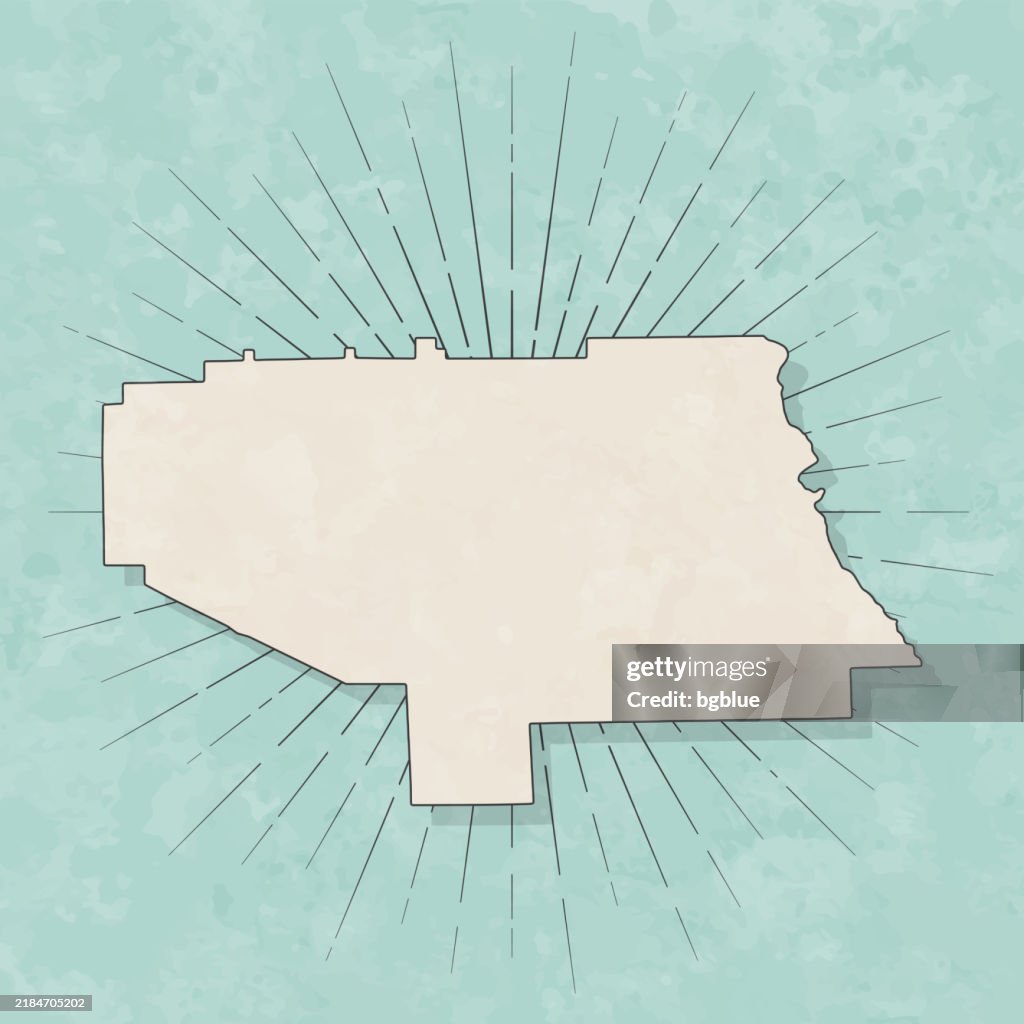 Lee County, Alabama. Map in retro vintage style - Old textured paper