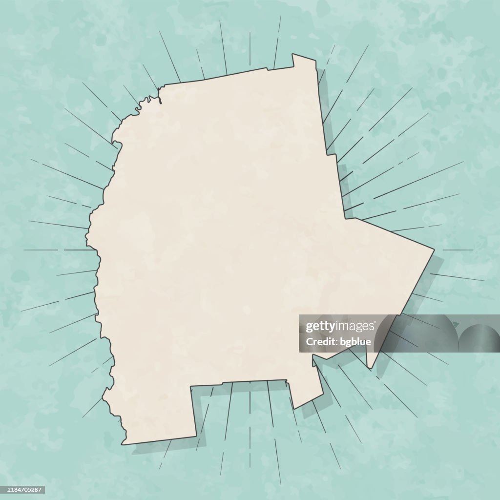 Addison County, Vermont. Map in retro vintage style - Old textured paper