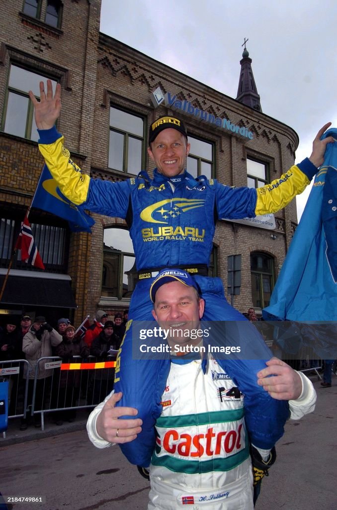 Henning Rally Driver Henning Solberg Ford and his brother rally winner Petter Solberg ...