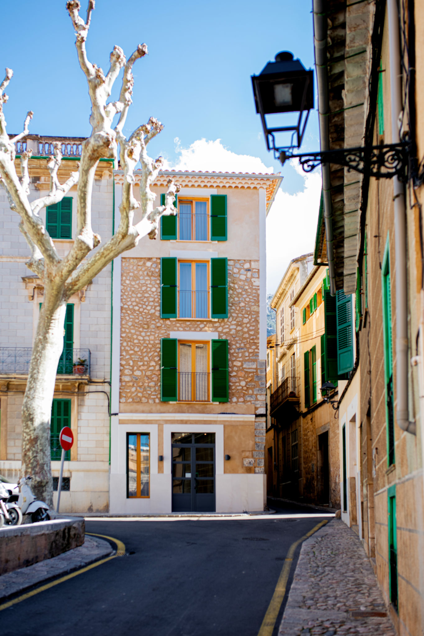 Narrow cobblestone streets in Mallorca Narrow cobblestone streets in Mallorca