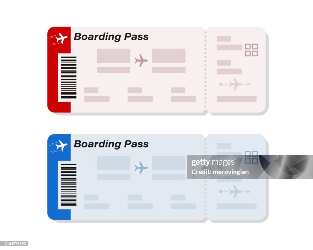 Design de bilhete de avião. Cartão de embarque da companhia aérea