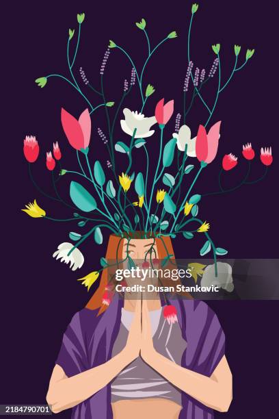 find it within you - lotus position stock illustrations