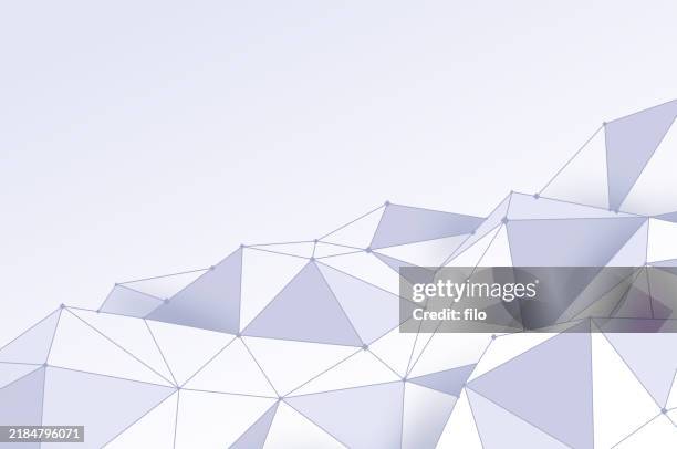 illustrazioni stock, clip art, cartoni animati e icone di tendenza di intelligenza artificiale tecnologia pianificazione del terreno blueprint prisma sfondo - modellazione low poly