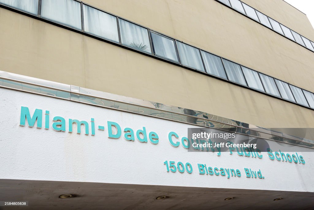 Miami, Florida, Biscayne Boulevard, Miami-Dade County Public Schools building exterior