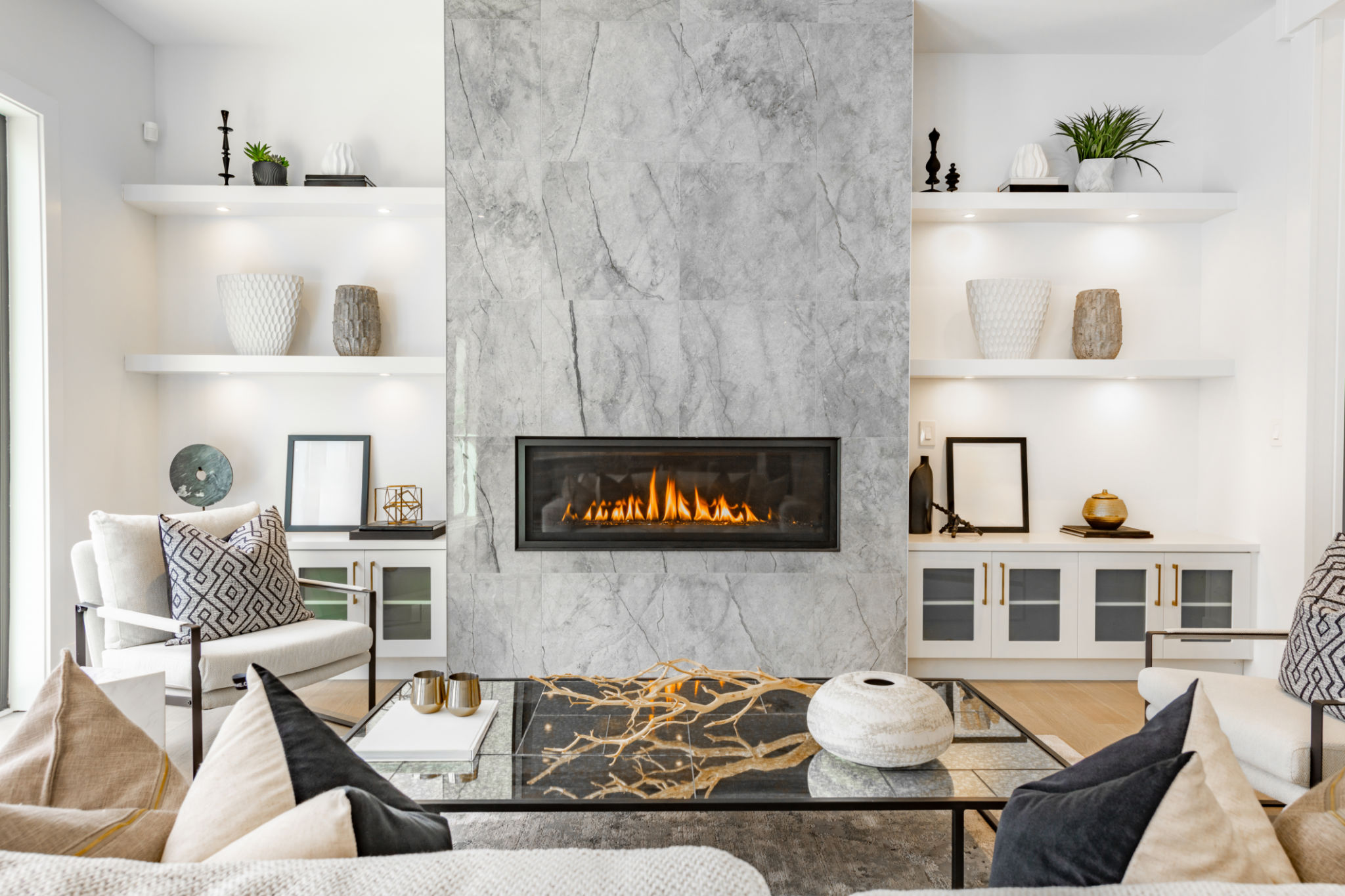 modern fireplace materials