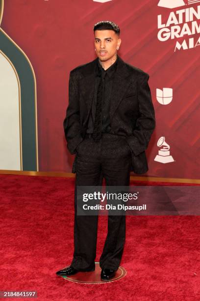 Rauw Alejandro attends the 25th Annual Latin GRAMMY Awards at Kaseya Center on November 14, 2024 in Miami, Florida.