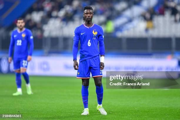 Eduardo Camavinga of France looks on during the UEFA Nations League 2024/25 League A Group A2 match between France and Israel at Stade de France on...