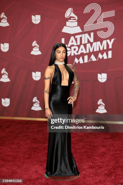 Yailin La Más Viral attends the 25th Latin GRAMMY Awards at Kaseya Center on November 14, 2024 in Miami, Florida.