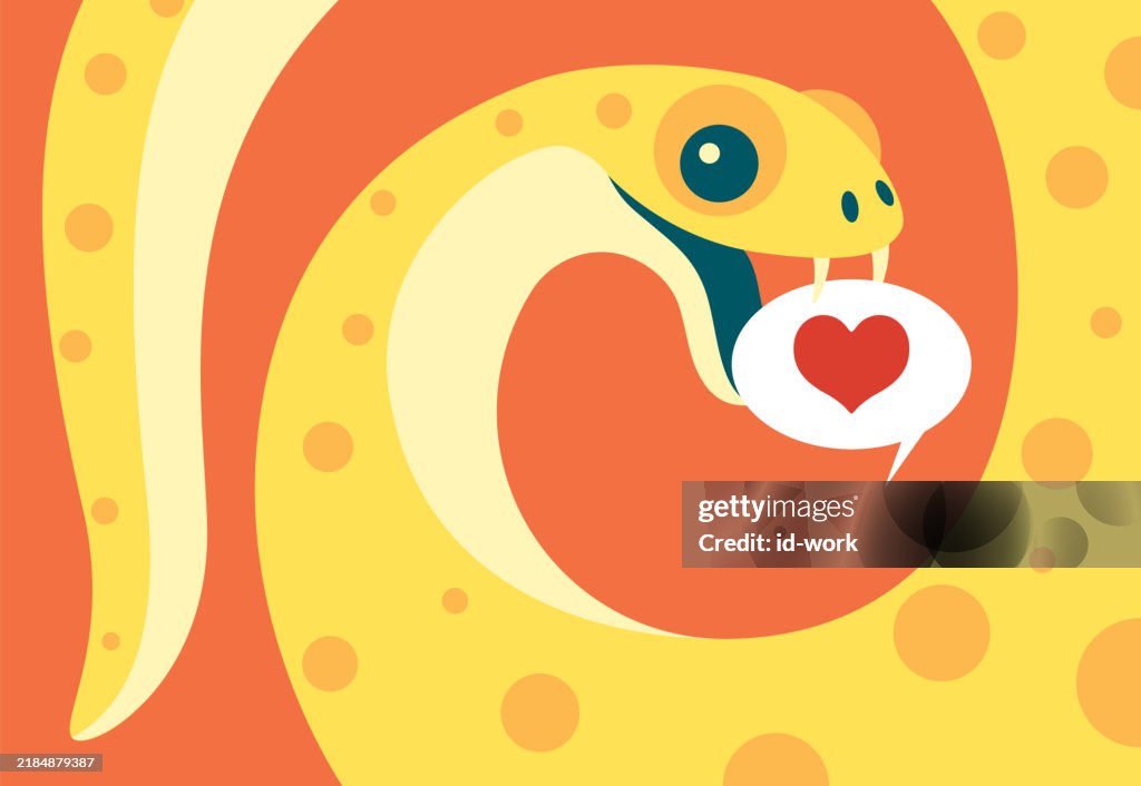 Serpent tenant comme bouton