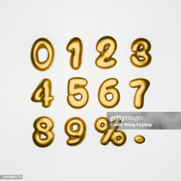 Gold Number Math 1.816 3d Gold Numbers Stock Photos, High-Res Pictures, and Images ...