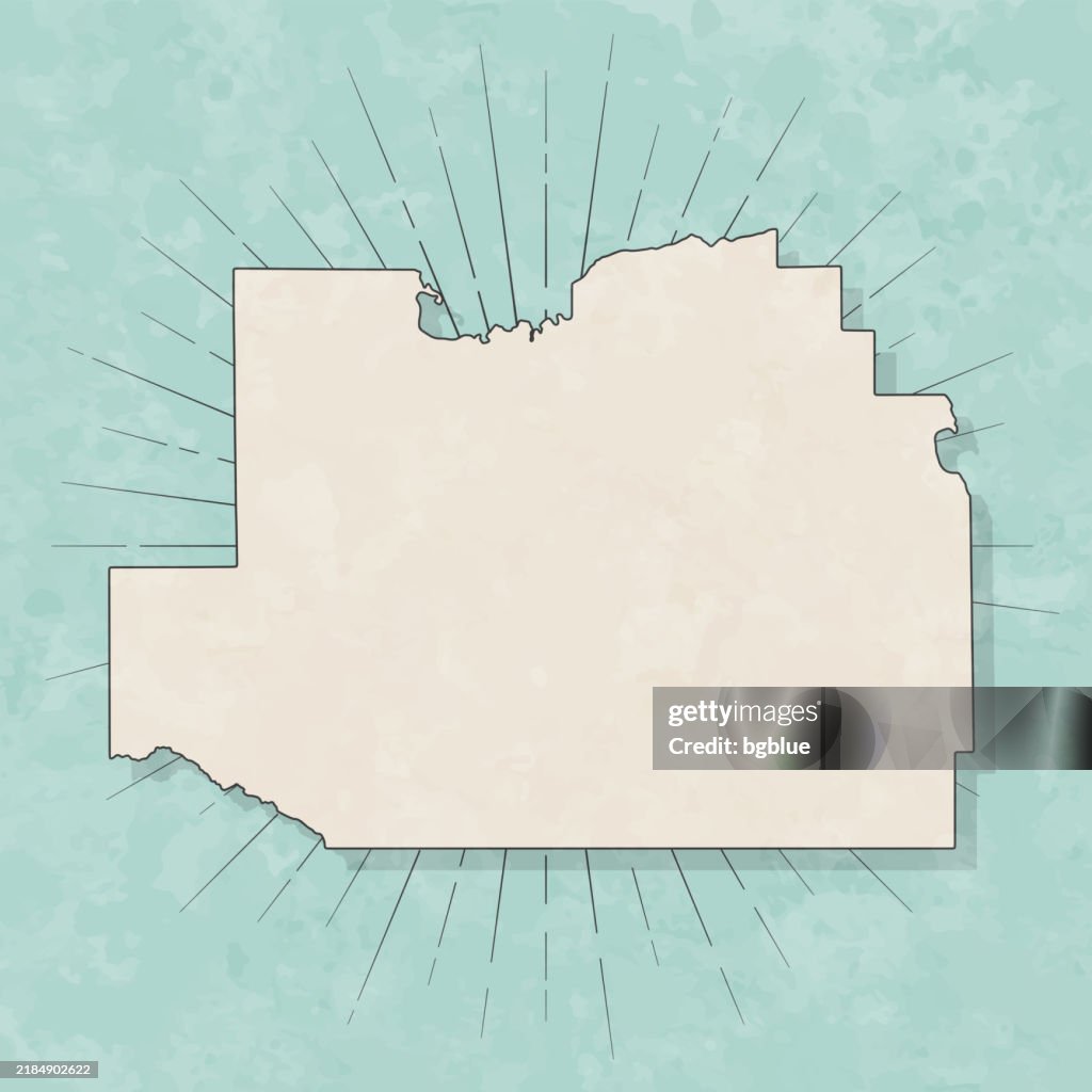 Marion County, Florida. Map in retro vintage style - Old textured paper