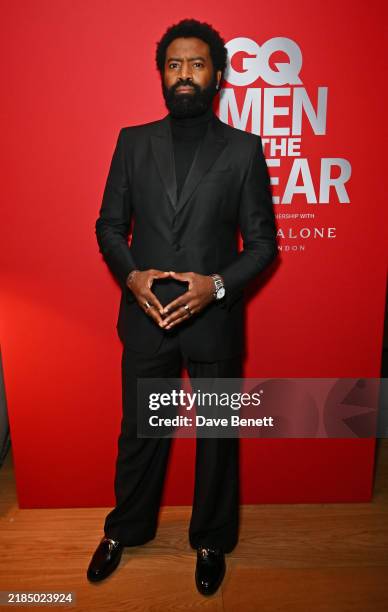Nicholas Pinnock attends the GQ Men Of The Year 2024 in partnership with Jo Malone London at The Roof Gardens on November 19, 2024 in London, England.