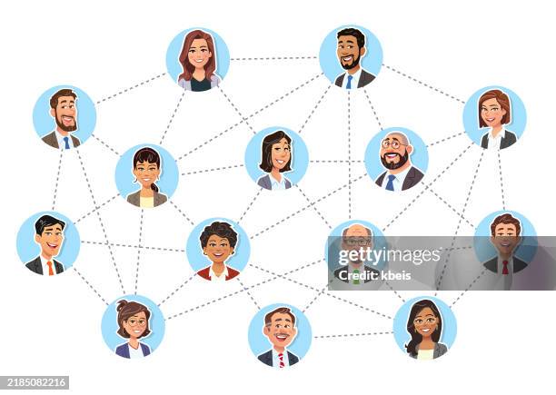 business social network - hierarchy stock illustrations
