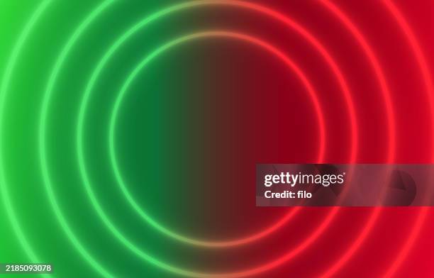 red green christmas holiday glow depth light frame background - string light tunnel stock illustrations