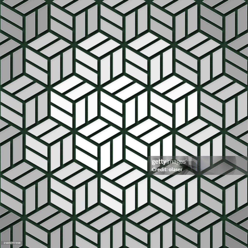 3d Rectangle Pattern Forming Cubes Vignette High-Res Vector Graphic ...
