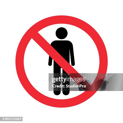 Restricted Area No Entry. Prohibited sign vector symbol icon. Restricted Area No Entry. Prohibited sign vector symbol icon.