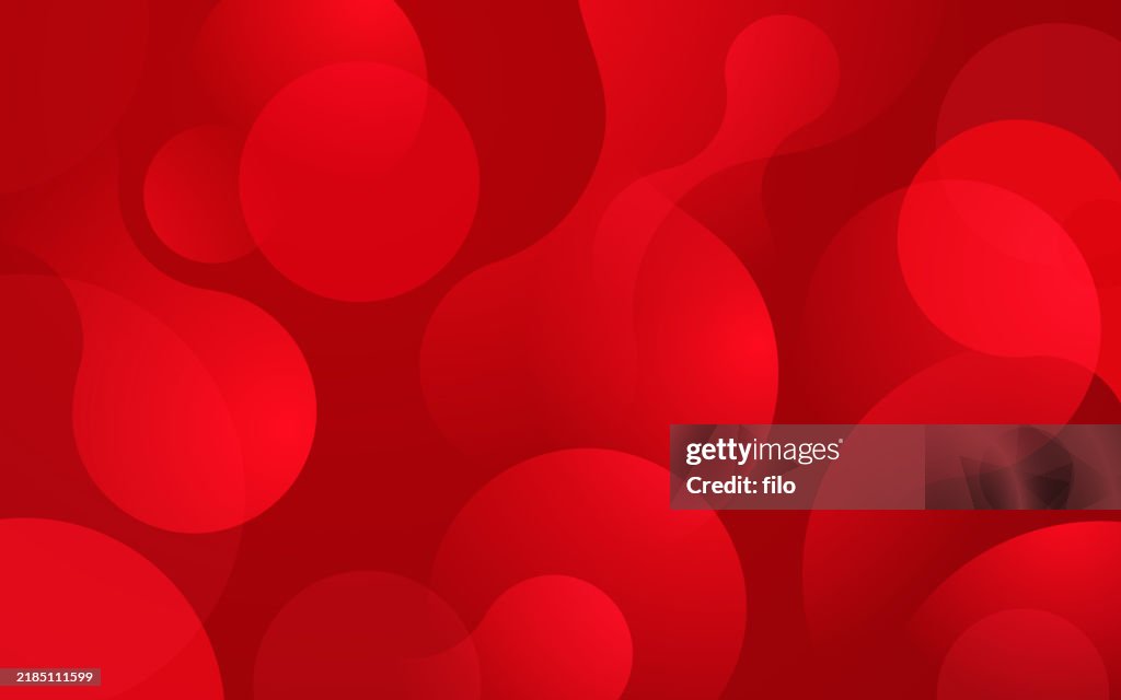 Abstract Red Gradient Blob Background