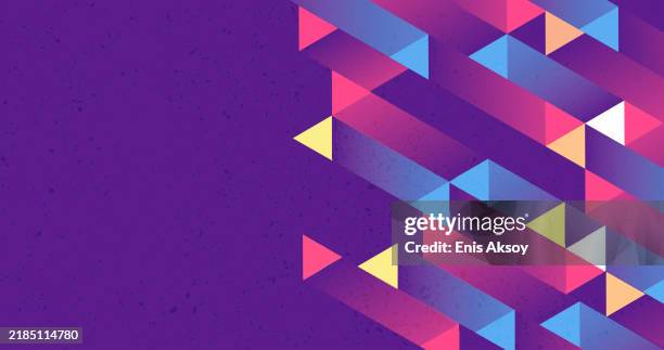 vibrant geometric background template design - triangle abstract background stock illustrations