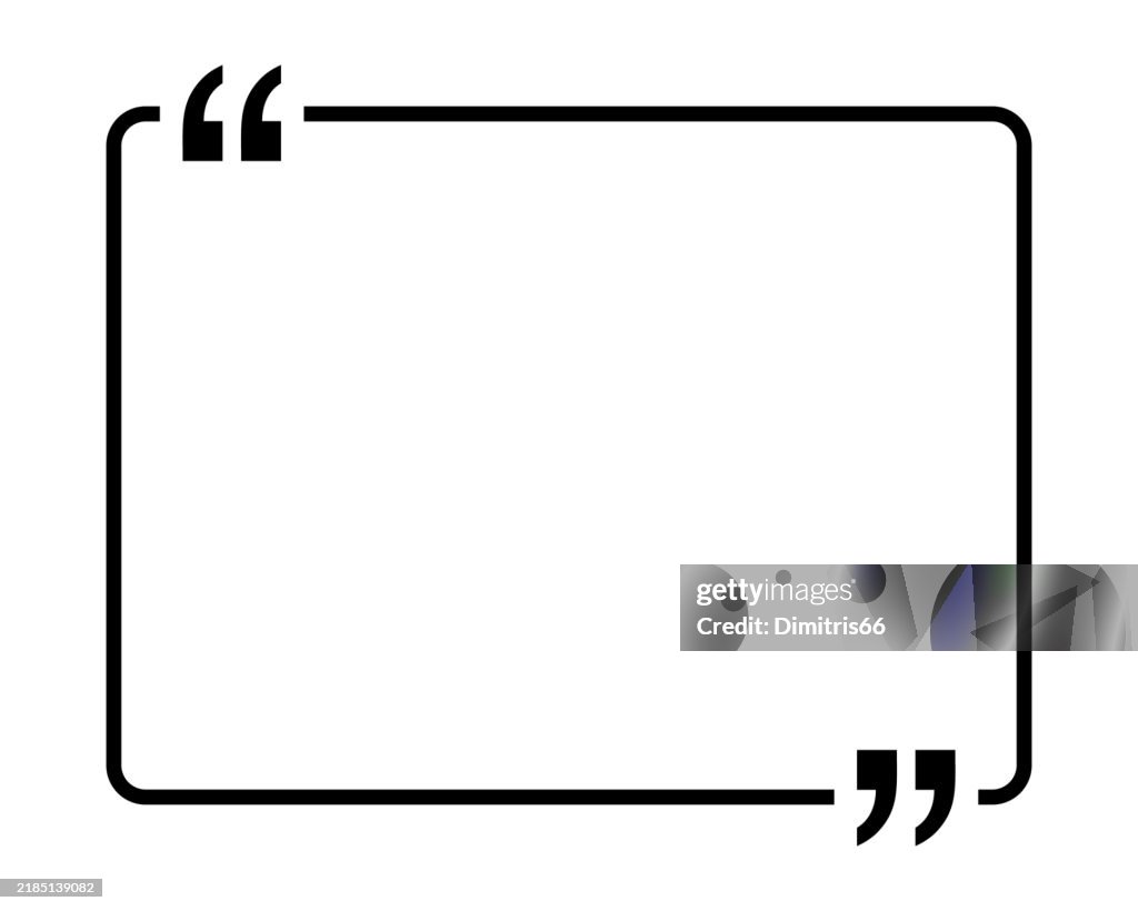 Quote frame template with editable stroke