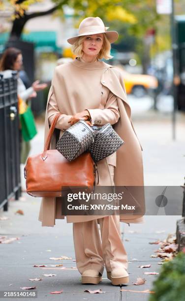 Naomi Watts is seen on the set of "All's Fair" on November 20, 2024 in New York City.
