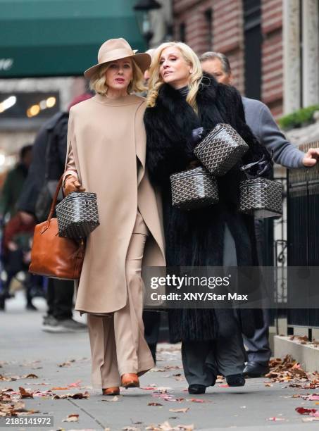 Naomi Watts and Judith Light are seen on the set of "All's Fair" on November 20, 2024 in New York City.