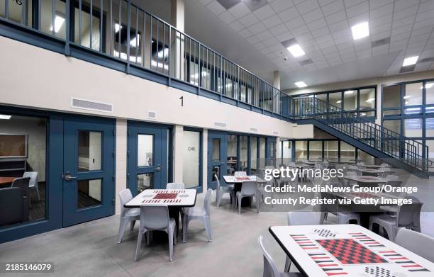 November 19: A housing unit at the James A. Musick Facility in Irvine, CA. The 896-bed facility will house minimum and medium-security inmates.