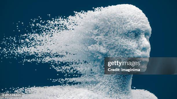 künstliche intelligenz und digitale transformation technologie hintergrund - menschliche darstellung stock-fotos und bilder