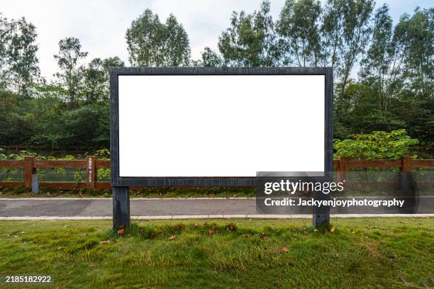 in the park, electronic displays - insegna commerciale foto e immagini stock