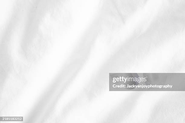 polyester fabric with a white colour and a textile backdrop. - cotton stock pictures, royalty-free photos & images