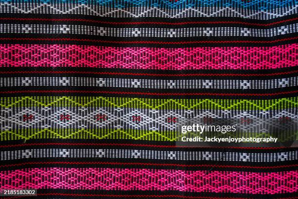 complete frame thai silk is a traditional cloth with a textural backdrop and theme. - batik pattern stock pictures, royalty-free photos & images