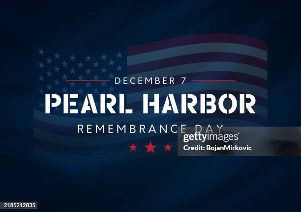 pearl harbor remembrance day background. vector - pearl harbor attack stock illustrations