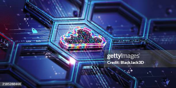 cloud-netzwerk bigdata. konzept des sicherheitssystems - programmierschnittstelle stock-fotos und bilder