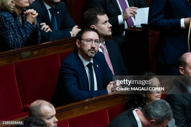 Aurelien Dutremble attends a session of questions to the government at the French National Assembly in Paris on November 19, 2024.