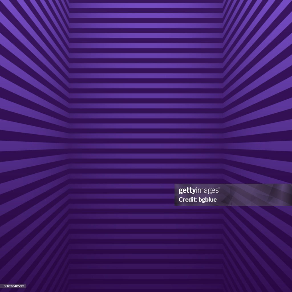 Abstrakter gestreifter Hintergrund und violetter Farbverlauf - Trendiger 3D-Hintergrund