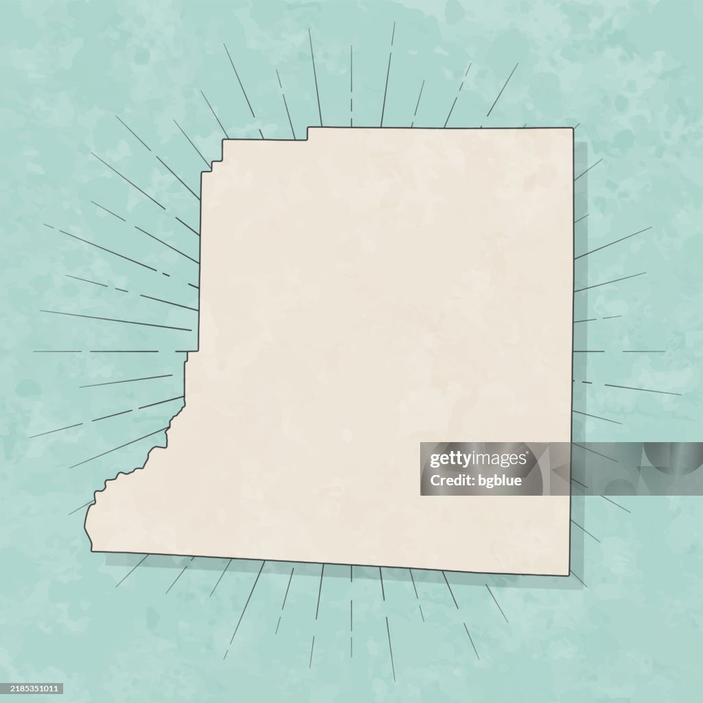 Decatur County, Georgia. Map in retro vintage style - Old textured paper