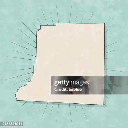 Decatur County Georgia Map In Retro Vintage Style Old Textured Paper ...
