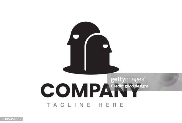 two mole logo design - mole stock illustrations