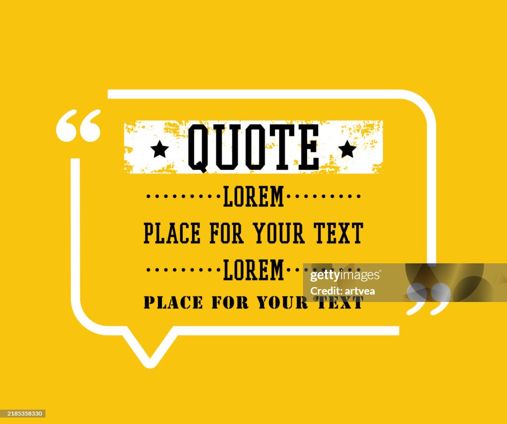 Quote Marks Abstract Vector Icon